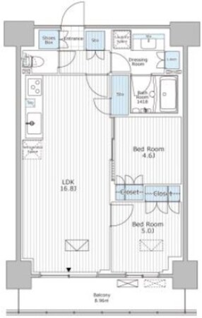 パークアクシス市川の物件間取画像